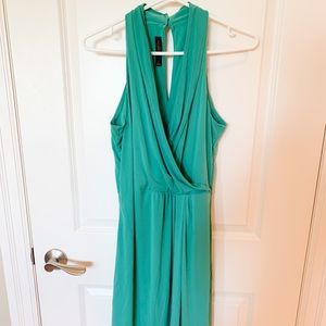 The Limited never worn jade green midi dress with keyhole back, L